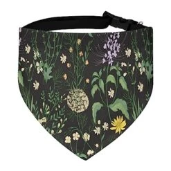 GENERIC Elegant Floral Pattern Dog Bandana,Dog Bandanas Triangle Bibs Scarf Accessories Minimal Head Cicumference