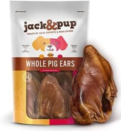Jack&Pup Whole Pig Ears For Dogs - Extra Thick Large Pigs Ears - Premium Dog Pig Ear Treats - Natural Dog Pork Chews; Excellent Rawhide Alternative (10 Pack) -Zoo Shop 51ZVF84v8pL. AC