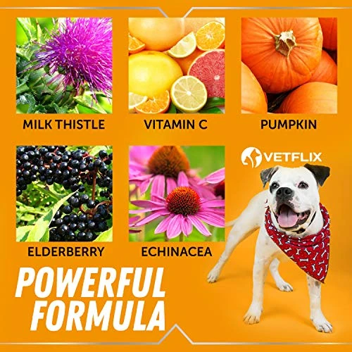 Velflix Allergy Immune Anti Itch & Hot Spots - Made In USA Natural Pet Supplement For Cat & Dog Allergy Relief With Turmeric & Milk Thistle -Seasonal Allergies Digestive Treatment For Dogs & Cats 4 Velflix Allergy Immune Anti Itch & Hot Spots - Made In USA Natural Pet Supplement For Cat & Dog Allergy Relief With Turmeric & Milk Thistle -Seasonal Allergies Digestive Treatment For Dogs & Cats - Image 2