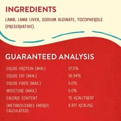 Stella & Chewy's Freeze-Dried Raw Lamb Wild Weenies Dog Treats, 3.25 Oz Bag -Zoo Shop 51aJY8RxzwL