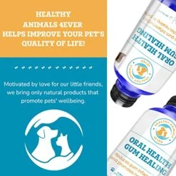 Healthy Animals 4 Ever Oral Health Gum Healing For Dogs - Relieves Inflammation, Soothes Pain, Fights Gum Disease - Natural, Non-GMO, Organic - Gluten, Preservative & Chemical Free Supplement - 300 Ct -Zoo Shop 51aTZFWhBlL