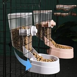 BITWIT Pet Bed, Pet Feeder Food Cage Hanging Feeding Container Automatic Dispenser Bowl Pet Suppliles For Cat Parrots Birds Kitten Pigeon Rabbit (Color : Blue) -Zoo Shop 51aWdWrmbmL