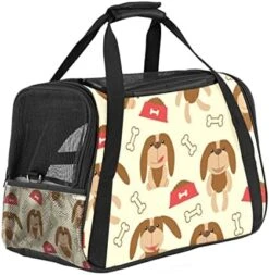 Pet Carrier Lovely Little Dog Bone Dog Food Soft-Sided Pet Travel Carriers For Cats,Dogs Puppy Comfort Portable Foldable Pet Bag Airline Approved -Zoo Shop 51aiJzjuGHL. AC