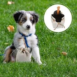 LUOZZY Dog Treat Pouch Drawstring Dog Food Bag With Buckle Dog Snack Bag Outdoor Dog Snack Bag, Gray -Zoo Shop 51an31Ba9BL