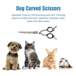 FOVANI KIM JONG YI Curved Dog Grooming Scissors Light Weight Professional Pet Shears Stainless Steel For Dogs Cats Pets -Zoo Shop 51azhT4CooL