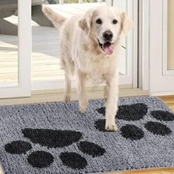 Pet Bed Mat 19.5" X 31.5", Dog Door Mat For Muddy Wet Paws And Shoes, Dog Indoor Door Non-Slip, Absorbent, Dirt Resist Mat, Machine Washable Entrance Rug Low-Profile Inside Entry Doormats For Entryway -Zoo Shop 51azqghm6cL. AC 2
