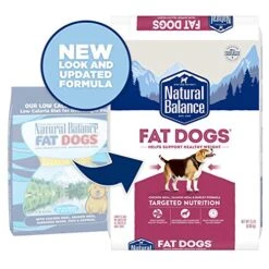 Natural Balance Fat Dogs Low Calorie Dry Dog Food Chicken Meal, Salmon Meal, Garbanzo Beans, Peas & Oatmeal, 15 Pounds (Packaging May Vary) -Zoo Shop 51b0ZJlS84L