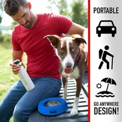 Franklin Pet Supply Travel Pet Silicon Bowl 27oz. – No Spill – BPA Free – Splash Proof – For Water And Food – Travel Smart Design – Portable Car Design – For Larger Dogs -Zoo Shop 51bEtApp7kL