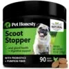 Pet Honesty Scoot Stopper - Digestion & Health Supplement For Dogs - Dog Anal Gland Support, Diarrhea & Bowel Support, Fiber & Probiotics (90 Ct)