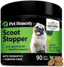 Pet Honesty Scoot Stopper - Digestion & Health Supplement For Dogs - Dog Anal Gland Support, Diarrhea & Bowel Support, Fiber & Probiotics (90 Ct) 18 Pet Honesty Scoot Stopper - Digestion & Health Supplement For Dogs - Dog Anal Gland Support, Diarrhea & Bowel Support, Fiber & Probiotics (90 Ct) -Zoo Shop 51bIZau5XBL. AC 1