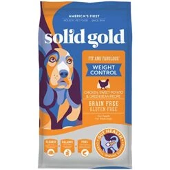Solid Gold Fit And Fabulous Dog Food - Dry Dog Food For Weight Control - Digestive Probiotics For Dogs - Grain & Gluten Free - High Fiber & Low Fat - Omega, Superfood & Antioxidant Support