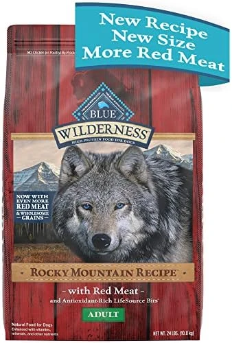 Blue Buffalo Wilderness Rocky Mountain Recipe High Protein Natural Adult Dry Dog Food, Red Meat With Grain 13 Lb Bag 8 Blue Buffalo Wilderness Rocky Mountain Recipe High Protein Natural Adult Dry Dog Food, Red Meat With Grain 13 Lb Bag - Image 6