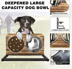 Emfogo Dog Bowls Elevated Dog Bowls For Large Dogs 3 Heights5in 9in 13in Dog Food Bowls Dog Bowl Stand Raised Dog Bowls For Large Dogs 16.5x16 Inch -Zoo Shop 51bifXshoPL