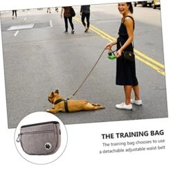 Hohopeti Pet Treat Bag Snack Pouch Dog Walking Food Bag Dog Training Waist Bag Puppy Treat Pouch Pet Training Waist Bag Pet Training Waist Pouch Waist Purse Dog Waist Bag Pet Snack Bag Grey -Zoo Shop 51bkaG5SBtL