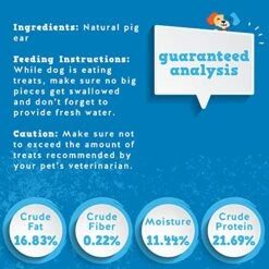 Jack&Pup Whole Pig Ears For Dogs - Extra Thick Large Pigs Ears - Premium Dog Pig Ear Treats - Natural Dog Pork Chews; Excellent Rawhide Alternative (10 Pack) -Zoo Shop 51btkNjLFgL