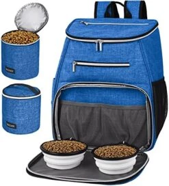 MEYELO Cat And Dog Travel Bag Backpack, Airline Approved Pet Supplies Backpack, Dog Travel Backpack With 2 Silicone Collapsible Bowls And 2 Food Baskets. -Zoo Shop 51bwbyCzmFL. AC