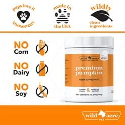 Wild Acre Pumpkin Powder For Dogs - No More Diarrhea Or Scoots! - Digestive Puree Treat Or Food Topper - Fiber Supplement For Dogs With Prebiotics, 16oz 11 Wild Acre Pumpkin Powder For Dogs - No More Diarrhea Or Scoots! - Digestive Puree Treat Or Food Topper - Fiber Supplement For Dogs With Prebiotics, 16oz -Zoo Shop 51bwodZzxcL