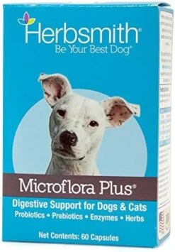 Herbsmith Microflora Plus – Dog Digestion Aid –Probiotics And Digestive Enzymes For Dogs – Prebiotic For Dogs – 30ct Capsules -Zoo Shop 51c3PMJ IkL. AC