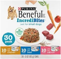 Purina Beneful Small Breed Wet Dog Food Variety Pack, IncrediBites With Real Beef, Chicken Or Salmon - (30) 3 Oz. Cans -Zoo Shop 51c3xYzdBXL. AC