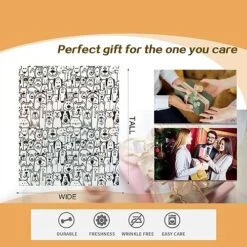 Pet Group Dogs Black And White Blanket Super Soft Cozy Throw Blanket, Lightweight Fuzzy Comfy Textured Flannel Blanket Winter Warm, Sofa, Bed, 30x50 Inches -Zoo Shop 51cCxc4RGiL