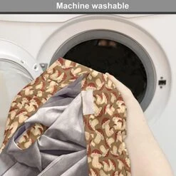 Ambesonne Mushroom Dog Crate Cover, Organic Food Porcini Mushroom With Vintage Grunge Display Harvest Farmland, Easy To Use Pet Kennel Cover For Small Dogs Puppies Kittens, 18 Inch, Cocoa Brown Beige