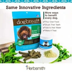 Herbsmith Dog Breath - Dog Dental Care Solution - Natural Dog Breath Freshener That Tackles Tartar - Dental Powder For Dogs - 500g Powder -Zoo Shop 51cHQ6a6bjL