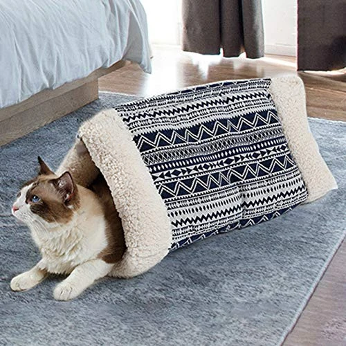 SONGBIRDTH Pet Bed,Winter Cat Kitten Kitty Bed Sofa Soft Thick Warm Sleeping Bag Pet Bedding House,Breathable Cotton Blend,Removable Easy To Clean Black 3 SONGBIRDTH Pet Bed,Winter Cat Kitten Kitty Bed Sofa Soft Thick Warm Sleeping Bag Pet Bedding House,Breathable Cotton Blend,Removable Easy To Clean Black