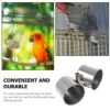 BIENKA 1pc Outdoor Pigeon Hanging African Water Cm Basket Food Feeding Gray Holder Attracting Bowl Cage Double Container Parrot With Birds Feeder Waterer Clip Supplies Drinking Stainless Bowl -Zoo Shop 51cXySO52xL