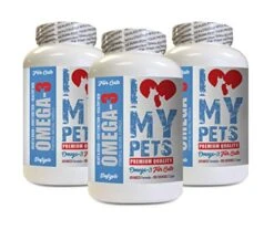 I LOVE MY PETS LLC Omega-3 Cat - Omega 3 Fatty ACIDS For Cats - Best Health Option - Premium - Cat Omega 3 Supplement - 540 Softgels (3 Bottles)