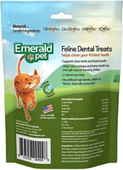Emerald Pet 6 Pack Of Catnip Feline Dental Treats, 3 Ounces Each, Grain-Free Cat Treats Made In The USA 8 Emerald Pet 6 Pack Of Catnip Feline Dental Treats, 3 Ounces Each, Grain-Free Cat Treats Made In The USA -Zoo Shop 51coFGVaIDL