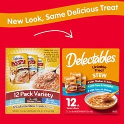 Hartz Delectables Stew Lickable Wet Cat Treats For Adult & Senior Cats, Variety Pack, 12 Count -Zoo Shop 51cos3qBRcL