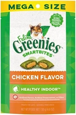 FELINE GREENIES SMARTBITES HEALTHY INDOOR Natural Treats For Cats, Tuna Flavor, 16 Oz. Tub -Zoo Shop 51cuqEoKsmL. AC 1