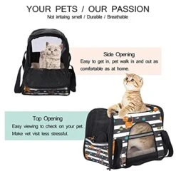 Pet Carrier Cute Cat Fish Food Pattern Soft-Sided Pet Travel Carriers For Cats,Dogs Puppy Comfort Portable Foldable Pet Bag Airline Approved 18 Pet Carrier Cute Cat Fish Food Pattern Soft-Sided Pet Travel Carriers For Cats,Dogs Puppy Comfort Portable Foldable Pet Bag Airline Approved -Zoo Shop 51d37gUVxuS