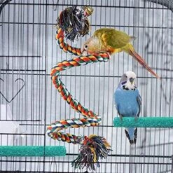 JYDQM 3Pcs/Set Pet Bird Toys Parrot Chew Grinding Claw Stand Perches Cage Cockatiel Parakeet Hanging Toy Parrot Rope