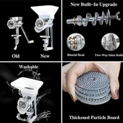 QCHIAN Manual Animal Feed Pellet Machine, Household Pet Dog Cat Feed Maker, Birds Fishing Bait Granulator Pelleter, 1.5/2/2.3/2.5/3/3.5/4/5/6mm Molds Optional For Animals Feed Processing (Size : 3mm) -Zoo Shop 51d7r4krjpL