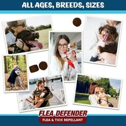 Texas Pet Company Flea Defender Flea And Tick Prevention For Dogs, Chewables For Large To Small Dogs, Natural Bacon Flavor Flea & Tick Control Treats For Dogs Soft Chew Supplement, Made In The USA. -Zoo Shop 51dDLQpZrRL