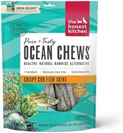 The Honest Kitchen Ocean Chews Hearty Wolffish Skins Dog Treats, 6 Oz (Beams) -Zoo Shop 51dJNbeFGL. AC