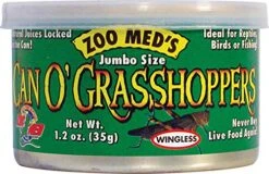 Zoo Med Can O' Jumbo Sized Grasshoppers 1.2 Oz - Pack Of 6