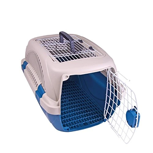 Choco Nose Travel Kennel Set - Durable Top Load Pet Carrier/Crate For Animals Under 12 Lb, Small Dogs/Puppy/Cat/Rabbit- Includes Patented No Drip Water Bottle, Portable Water Bottle + Food Bowl, Blue 4 Choco Nose Travel Kennel Set - Durable Top Load Pet Carrier/Crate For Animals Under 12 Lb, Small Dogs/Puppy/Cat/Rabbit- Includes Patented No Drip Water Bottle, Portable Water Bottle + Food Bowl, Blue - Image 2
