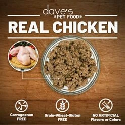 Dave's Pet Food Grain Free Wet Cat Food (Chicken), Made In USA Naturally Healthy Canned Cat Food, Added Vitamins & Minerals, Wheat & Gluten-Free, 12.5 Oz (Case Of 12) 20 Dave's Pet Food Grain Free Wet Cat Food (Chicken), Made In USA Naturally Healthy Canned Cat Food, Added Vitamins & Minerals, Wheat & Gluten-Free, 12.5 Oz (Case Of 12) -Zoo Shop 51dbanN9wsL