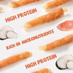 Pawmate Chicken Wrapped Cod Sticks Dog Treats, Grain Rawhide Free All Natural Healthy Chewy Snacks For Small Medium Large Dogs 10.58OZ -Zoo Shop 51dliyqZzbL