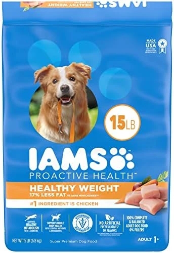IAMS Adult Healthy Weight Control Dry Dog Food With Real Chicken, 15 Lb. Bag 8 IAMS Adult Healthy Weight Control Dry Dog Food With Real Chicken, 15 Lb. Bag - Image 6