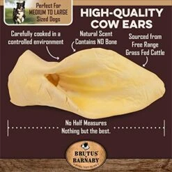 Premium Cow Ears For Dogs, Thick Cut & All-Natural Whole Ears, 100% Grass Fed Beef, No Additives Or Hormones, Safe Rawhide Alternative, Great Dog Treat Alternative To Pig Ears, Bully Sticks, Dog Bones -Zoo Shop 51eJDZRmcSL