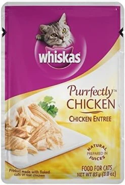 WHISKAS PURRFECTLY Chicken Wet Cat Food Chicken Entree Flavor 3 Ounces (Pack Of 24) -Zoo Shop 51eVoUC2J6L. AC