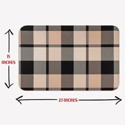 DogBuddy Dog Food Mat - Waterproof Dog Mat For Food And Water, Ultra Absorbent Dog Bowl Mat, Nonslip Pet Food Mat, Machine Washable Dog Feeding Mat, Dog Food Mats For Floors (Large, Checkered)