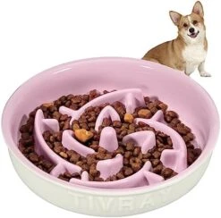 Tivray Slow Feeder Dog Bowls Large Breed, 3 Cups Dog Bowl Slow Feeder Ceramic Dog Slow Feeder Bowl, Puzzle Dog Food Bowls Slow Feeder Bowl For Fast Eaters, Slow Eating Dog Bowl For Medium Large Dogs -Zoo Shop 51elK5J2GCL. AC