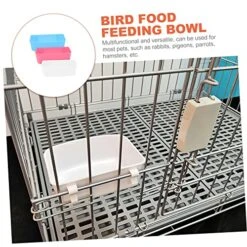 NOGRAX 3pcs Parrot Holder Cup Conure Budgie Water Feeding Dispenser Cups Cage Chinchi Slot Plate Gamefowl Dish Greys Animals Accessories Feeder Trough Container Storage Lovebird Feeder -Zoo Shop 51ertQk5ekL