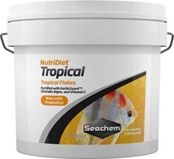 Seachem NutriDiet Tropical Flakes - Probiotic Fish Food Formula With GarlicGuard 100g -Zoo Shop 51eteWtOIL