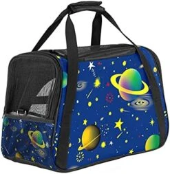 Pet Carrier Space Planets Food Pizza Soft-Sided Pet Travel Carriers For Cats,Dogs Puppy Comfort Portable Foldable Pet Bag Airline Approved -Zoo Shop 51ezmqiIWSL. AC