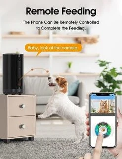 WOPET Dog Camera: [New 2023] Rotating 300°View Wide-Angle Pet Camera With Treat Tossing,1080P HD With Night Vision,5G WiFi Pet Camera With 2-Way Audio For Treat Tossing And Monitoring Your Pet -Zoo Shop 51f1GwtAB0L